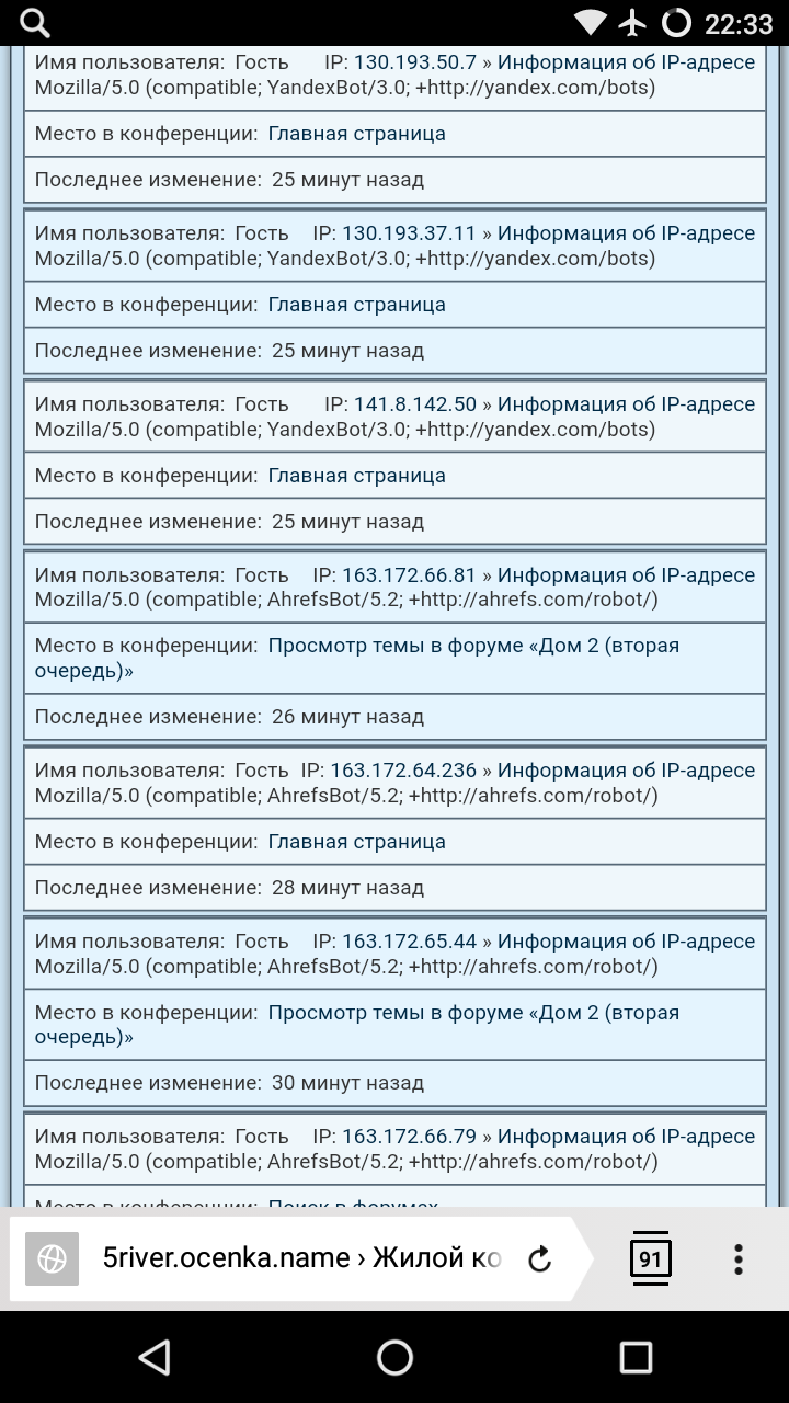 Рекорды посещаемости создают ...поисковые роботы.